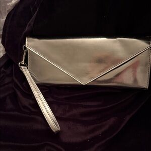Marc by Marc Jacobs Metallic Silver Envelope Wristlet
